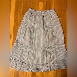 Madewell Light Baby blue with white detail Striped Maxi Skirt